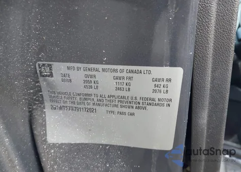 2009 Chevrolet Impala Lt z USA, uszkodzony, nr VIN 2G1WT57N791172021